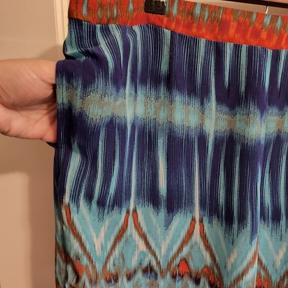 Bisou Bisou Palazzo Sheer Pants Batik Boho Summer Party - Picture 4 of 6